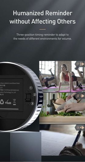LED Digital Kitchen Timer For Cooking Shower Study Stopwatch Alarm Clock Magnetic Electronic Cooking Countdown Time Timer