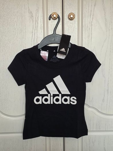 Two girl's Adidas t-shirts, size 5-6, NEW