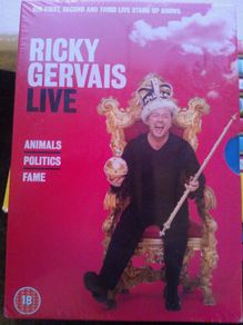 Ricky Gervais 3 Dvd Boxset Live Standup- Animals, Politics, Fame. New And Sealed.