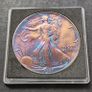 USA 1991 Silver Eagle Toned 1 Dollar Coin Image 2