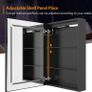 Bathroom Mirror Cabinet with Lights and Shaver Socket Black LED Medicine Cabinet Wall Mounted with Shelf 3 Color Temperature Adjustment Demister Feature 500 x 700mm Image 6