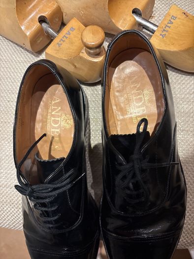 Sanders Andy Calf Skin Leather Oxford Laced Shoes - Size 10