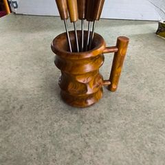 Set 5 Vintage Cocktail, Olives forks / Canapes, Fruit Skewers / Accessories Retro Party / Kitchen, Bar, Farmhouse Decor