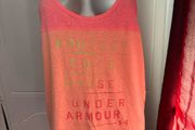Under Armour ladies heat gear orange sports top size L UK16 EU44 Postage included