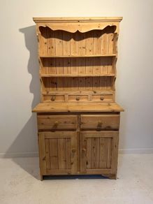 Small Solid Pine Dresser with Shelves