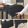 Foldable dining table drop leaf black Image 4
