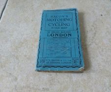 Bacon's Antique Motoring and Cycling Map of London