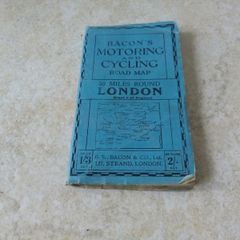 Bacon's Antique Motoring and Cycling Map of London