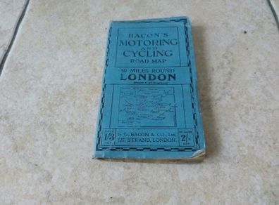 Bacon's Antique Motoring and Cycling Map of London