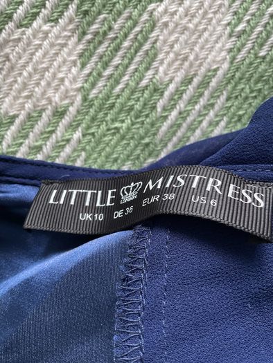 dress little mistress size 10 navy dress with embellishments