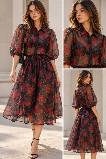 Blouse and skirt set