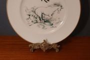 Fabulous Vintage Arklow Pottery Noritake Ireland Ltd Commemorative Plate from the Inauguration Ceremony, 26th May 1977, The Reversed Horse (Hidari-Uma)