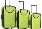 Soft Case Trolleys 3 pcs Green Oxford Fabric