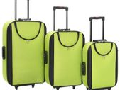 Soft Case Trolleys 3 pcs Green Oxford Fabric