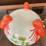 Antique WMF Lobster and Seaweed Silver Plated Trim Porcelain Round Serving Bowl 1920s Image 5