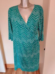 Perseption concept crossover knee length dress size XL UK16/18 EU44/46 Postage included