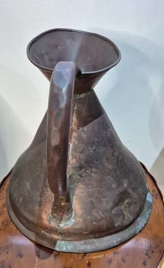 Antique 19th C. Copper 1-Gallon Haystack Jug  Official VR Lead Stamp