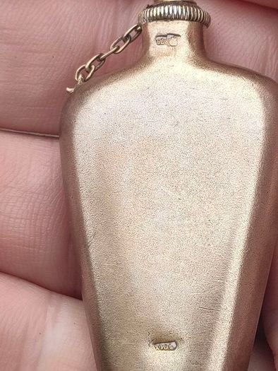 Art Nouveau Russian Gild Silver Scent Bottle