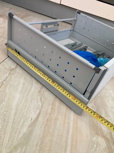 Kitchen pull-out drawer inserts - grey