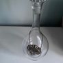 Reduced Hand blown vintage  glass decanter with  gin tag Image 5
