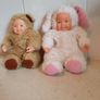 Anne Geddes Vintage Baby Bear and Rabbit Collecter Dolls 1998 Image 2