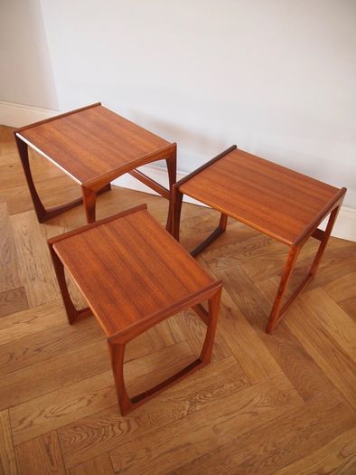 G Plan Quadrille Teak Nest of Tables Mid Century Vintage Retro