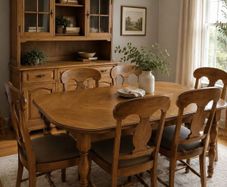 Oak Dining Table & 6 Chairs