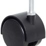 50mm Swivel Stem Caster Wheel with Metric Size M8 No brakes Image 2