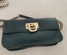DNKY leather clutch bag