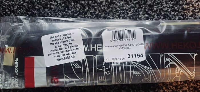 Rear Golf Mk7 Heko Wind Deflectors