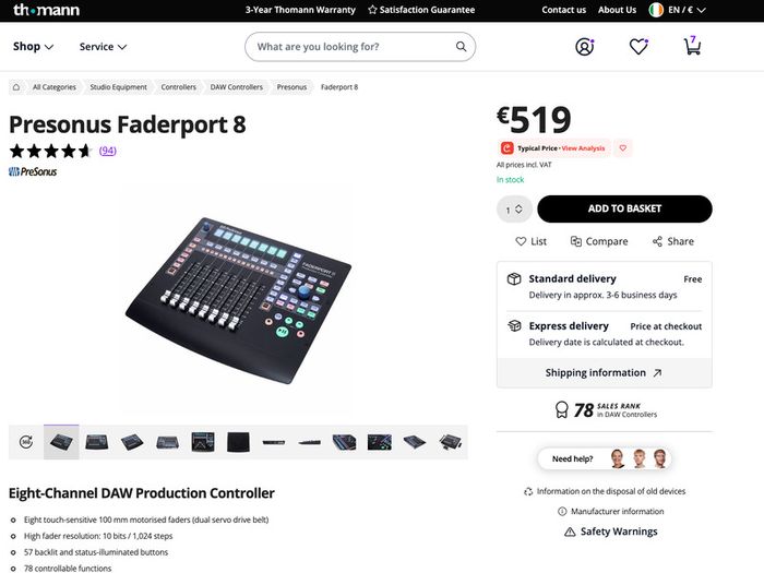FADERPORT 8, tested, boxed, as new