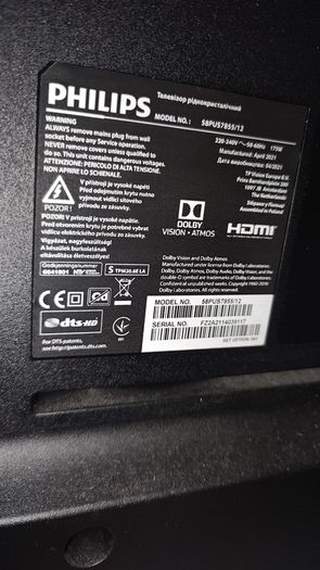 Philips 58" 4K Smart TV with Ambilight (58PUS7855) - Excellent Condition