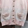 Vintage 80s Lacoste Wool Blend Knit Cardigan Womens Image 5