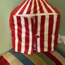 Circus cstripes VELOUR  tent pillow as new Image 3