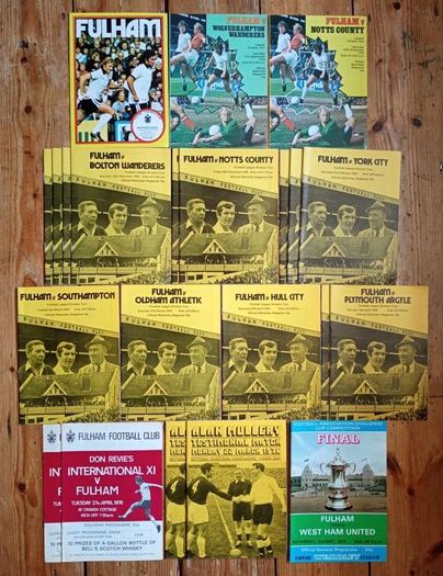 22 Football Programmes: Fulham FC 1975-77.