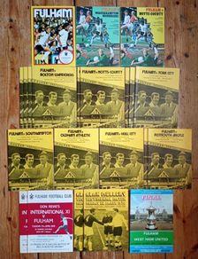 22 Football Programmes: Fulham FC 1975-77.