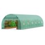 Polytunnel 20ft  Galvanized Frame PE Cover Green  Walk-in Tunnel Greenhouse Image 2