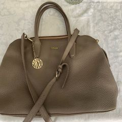 DKNY Tribeca Triple Zip Grained Leather Satchel Desert