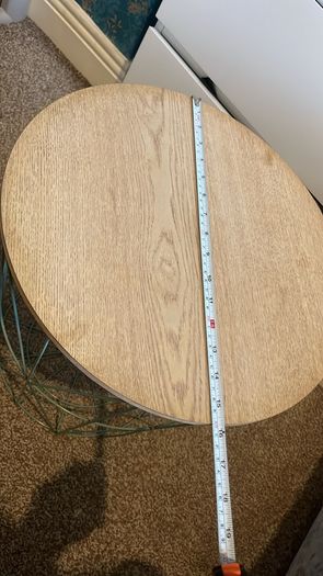 Side table with storage basket