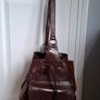 Vintage Leather Satchel/Bucket Bag Image 2