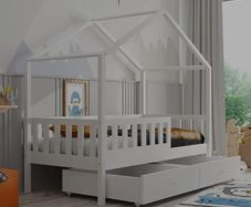 Kids Children Toddler Single Double Bed House