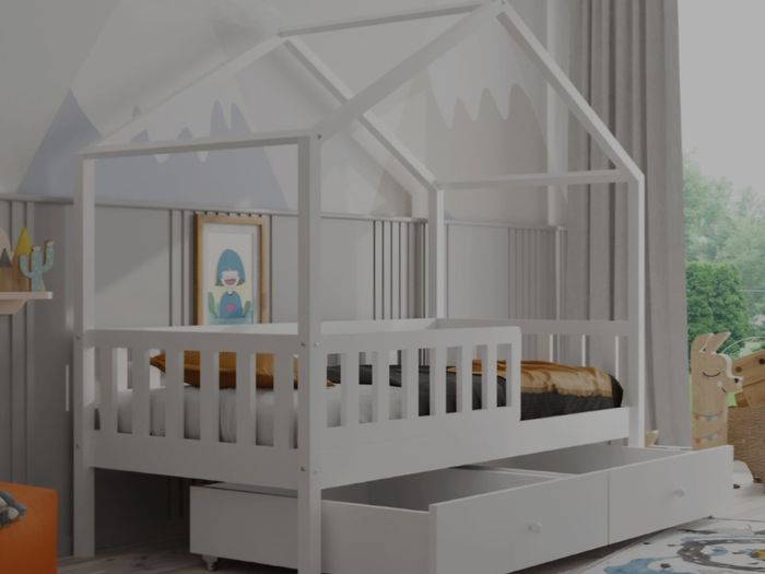 Kids Bed Toddler House Bedroom