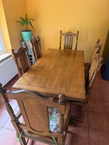 Soild Wood dining table & 6 chairs