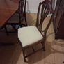 Dining Room Tables and chairs ( Six lovely soft cushion Mahogany chairs with adjustable Mahogany Dining room table. Image 4