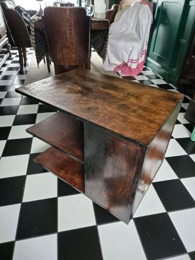 Vintage Art Deco retro MidCentury cupboard/ bookshelf/coffee table on wheels