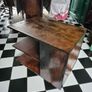 Vintage Art Deco retro MidCentury cupboard/ bookshelf/coffee table on wheels Image 3