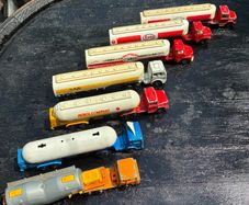 7 x Vintage Majorette Tanker Truck Collection