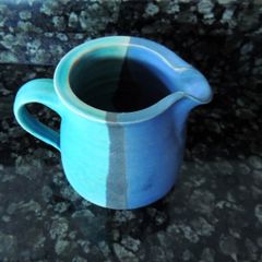 Handmade ceramic creamer for tea & coffee, pottery pitcher, milk jug