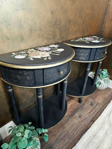 Half moon side tables / Nightstands