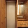 Pine finish Combination wardrobe with hanging  space, closed & open shelving, mirror, 3 lower drawers Image 6